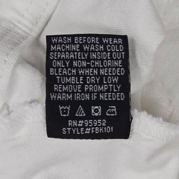 Daytrip White Jean Jacket Womens Size M Lace Back Embellished Boho Streetwear - Picture 12 of 12